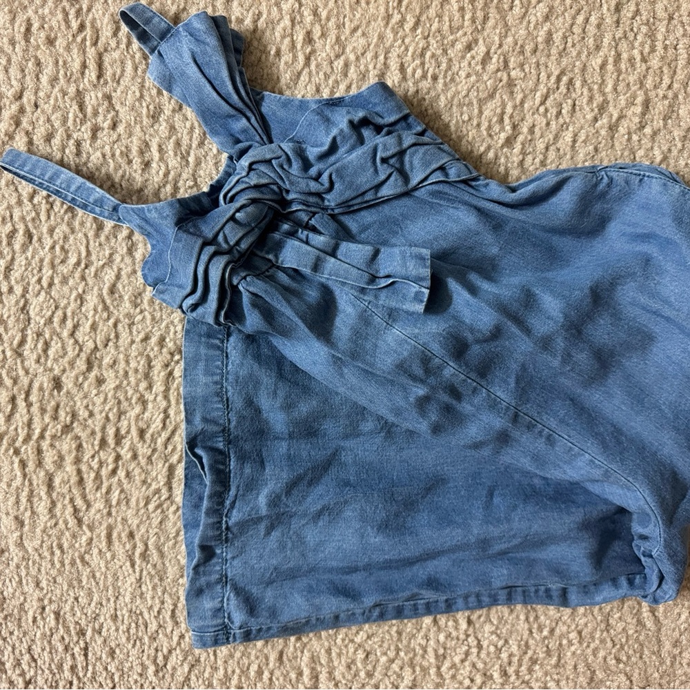 Habitual Girls denim wide leg Jumpsuit